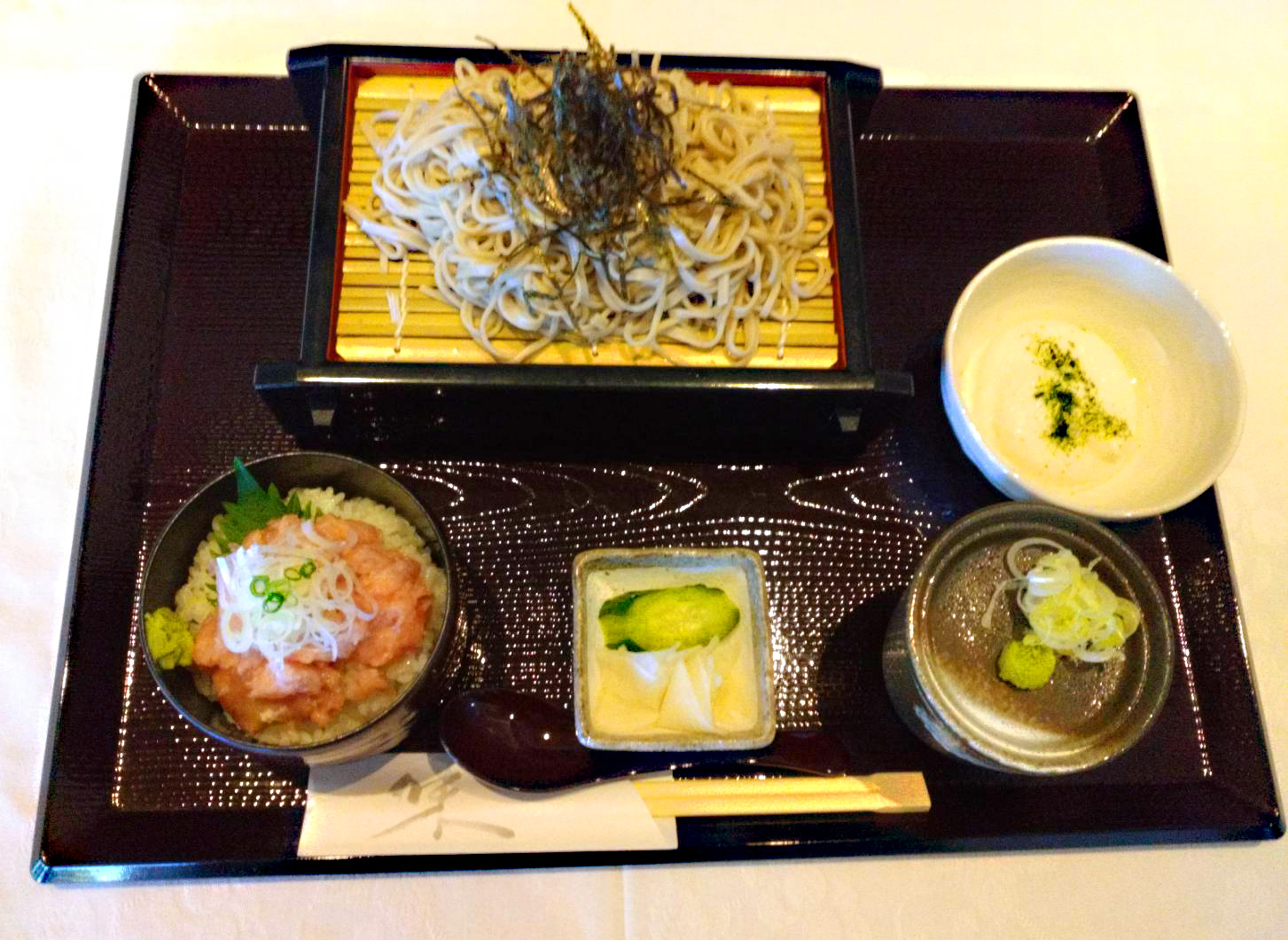 さるそばとミニネギトロ丼